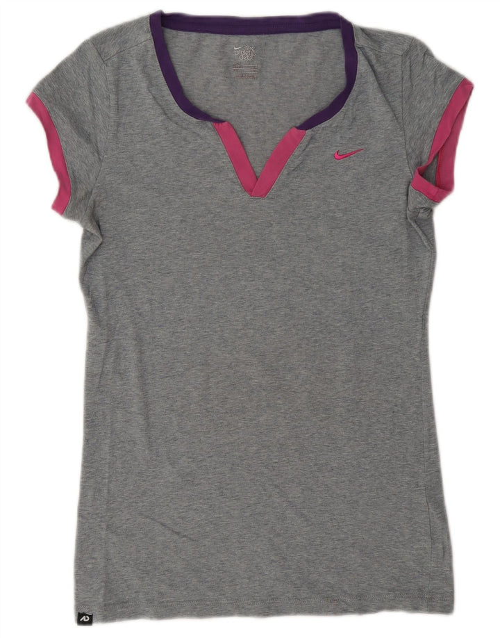 Nike T-shirt top til kvinder DK 12/14 Medium Grey Flecked