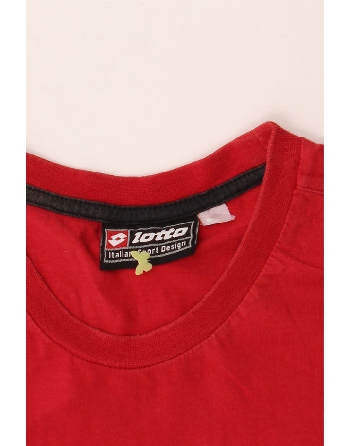 LOTTO Mens Vest Top Small Red Colourblock Vintage Lotto and Second-Hand Lotto from Messina Hembry 