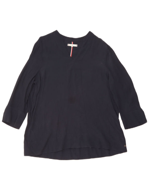 Tommy Hilfiger Dame Top 3/4 ærme US 14 XL Navy Blue Viscose