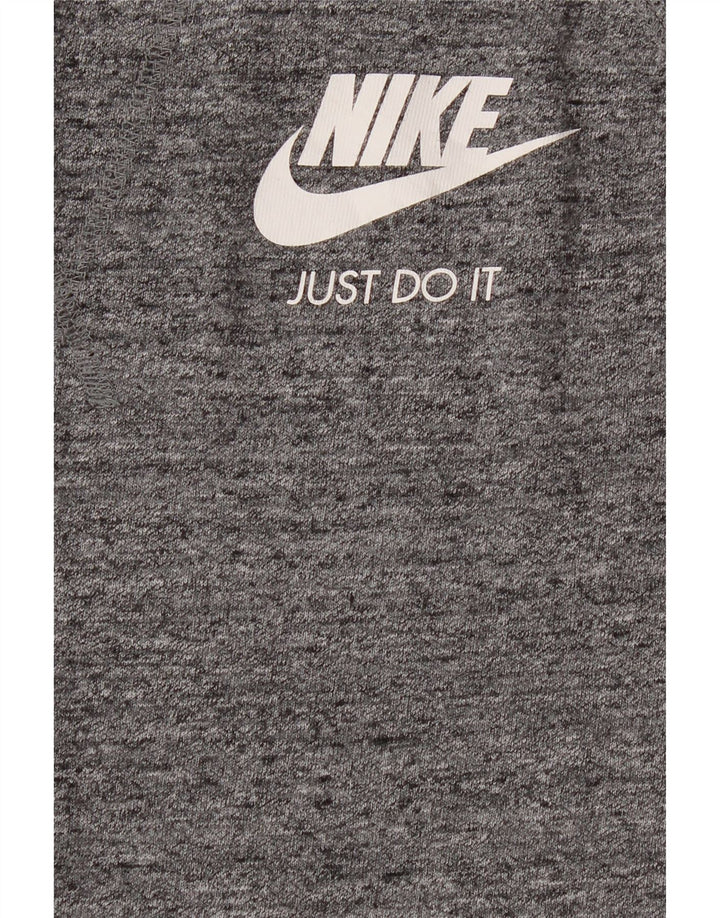 NIKE Womens Graphic Sweatshirt Jumper UK 16 Large Grey Flecked Cotton Vintage Nike and Second-Hand Nike from Messina Hembry 