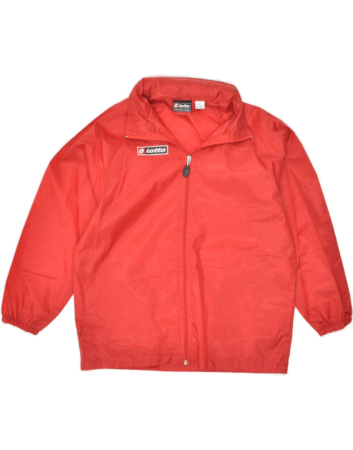 LOTTO Boys Hooded Rain Jacket 7-8 Years XS Red Polyester | Vintage Lotto | Thrift | Second-Hand Lotto | Used Clothing | Messina Hembry 