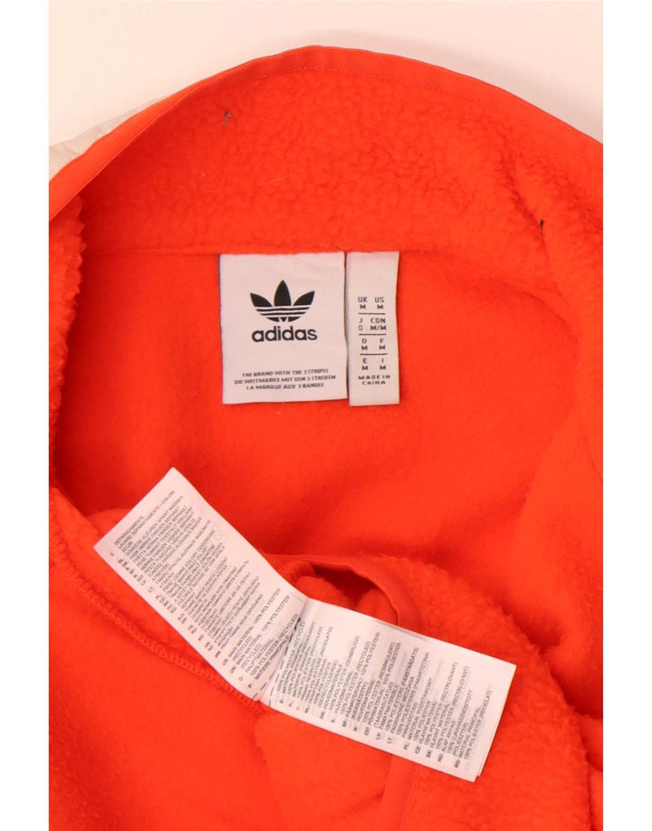 Adidas Fleecejakke til mænd UK 38 Medium Orange Polyester