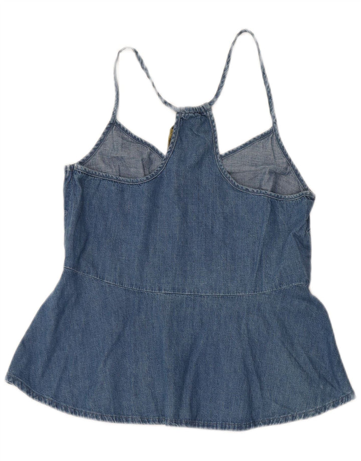 Zara Dame Denim Cami Top UK 12 Medium Blue