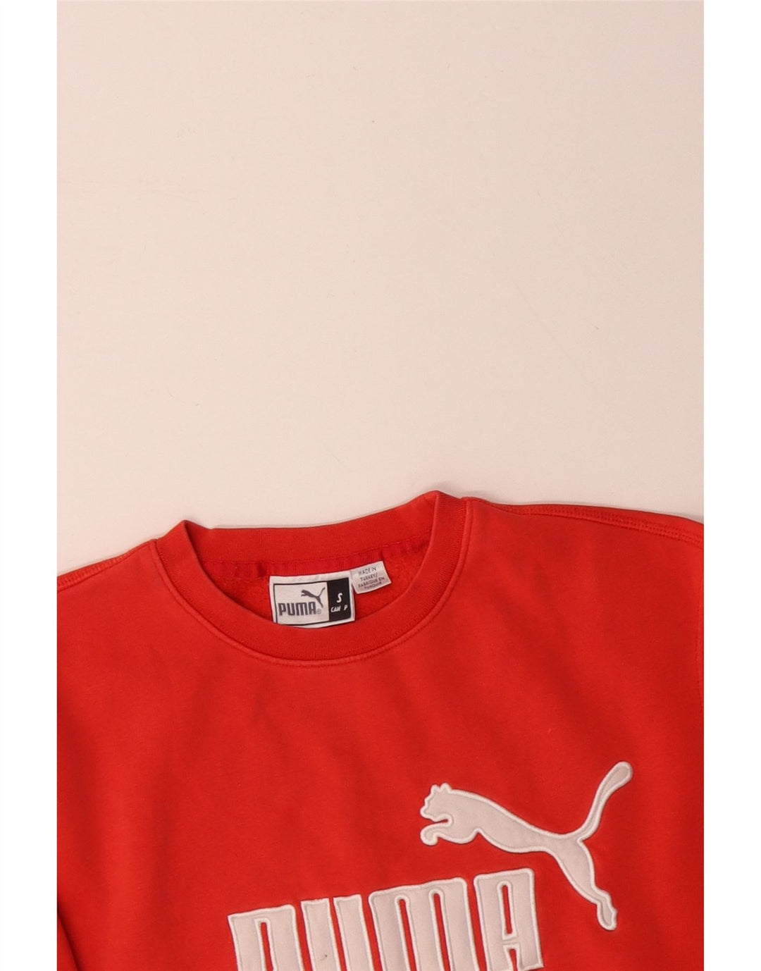 PUMA grafisk sweatshirt til mænd, lille orange bomuld
