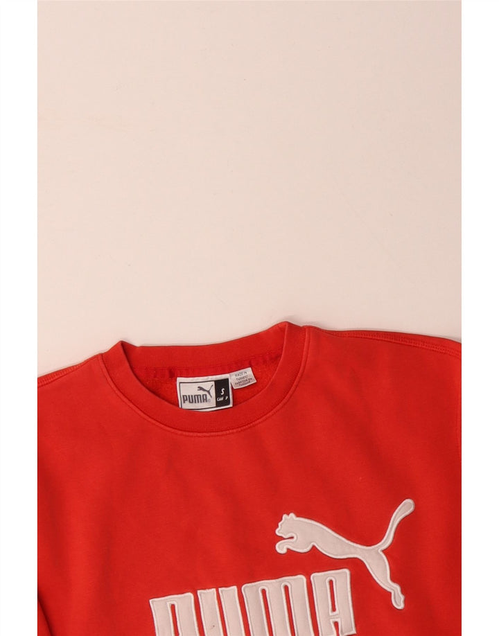 PUMA grafisk sweatshirt til mænd, lille orange bomuld