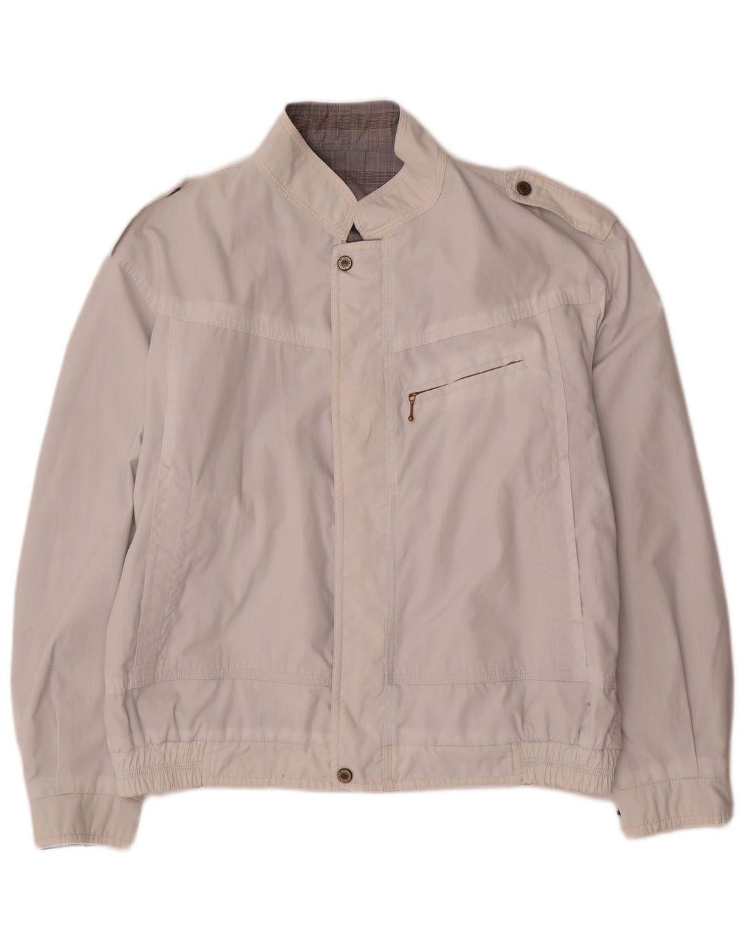Faciba Herre Militær Vendbar Jakke IT 50 Stor Hvid Polyester