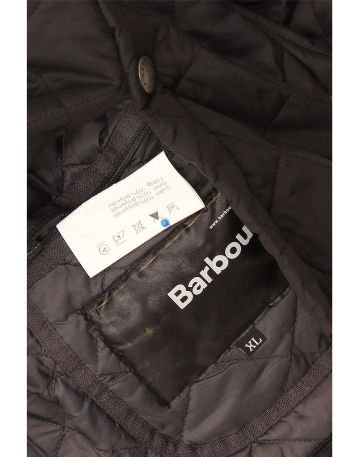 Barbour Herre Quiltet Overfrakke UK 44 XL Sort Polyamid