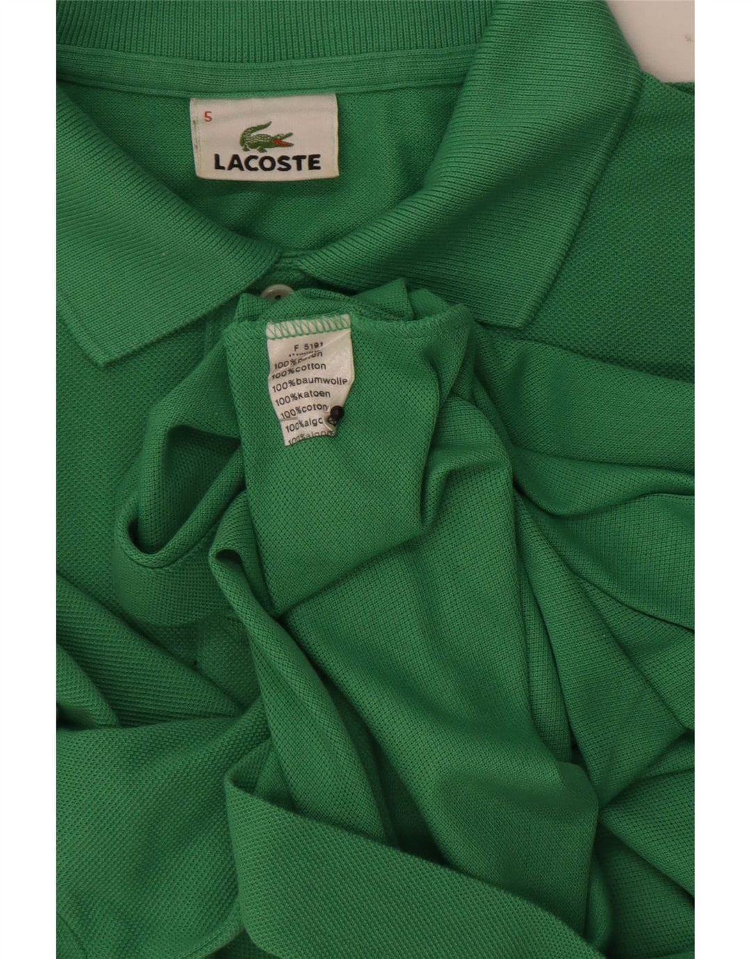 Lacoste herre poloskjorte str. 5 Large grøn bomuld