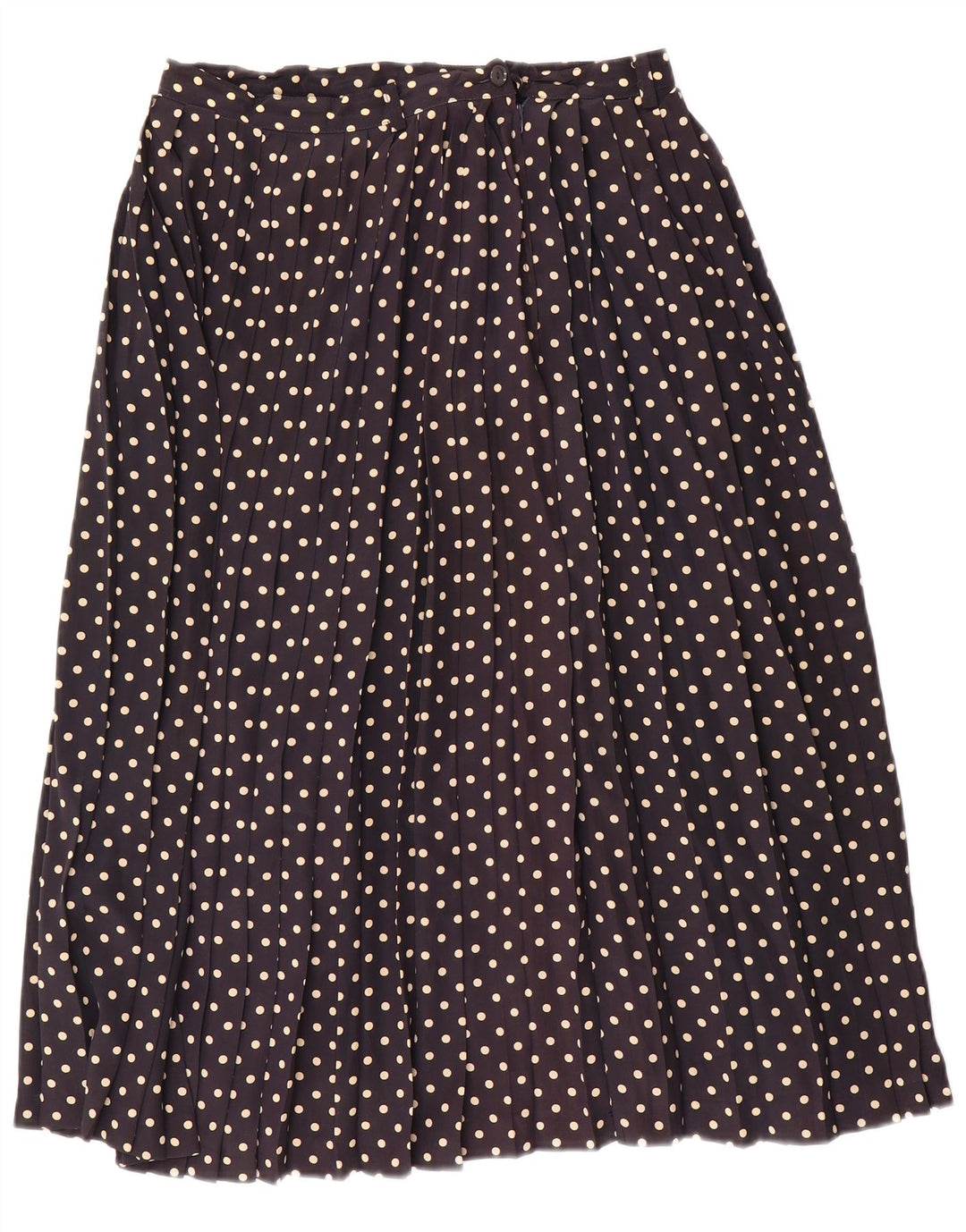 Vintage kvindekniv plisseret nederdel W30 Medium marineblå polka Dot