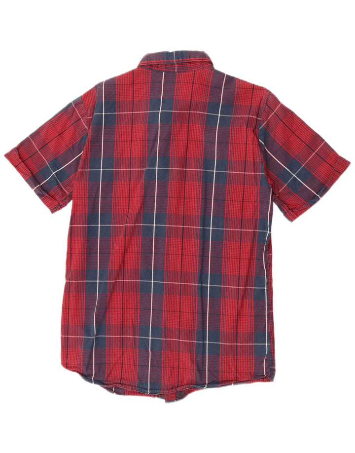 Jack & Jones Kortærmet Herreskjorte Medium Rød Plaid Bomuld