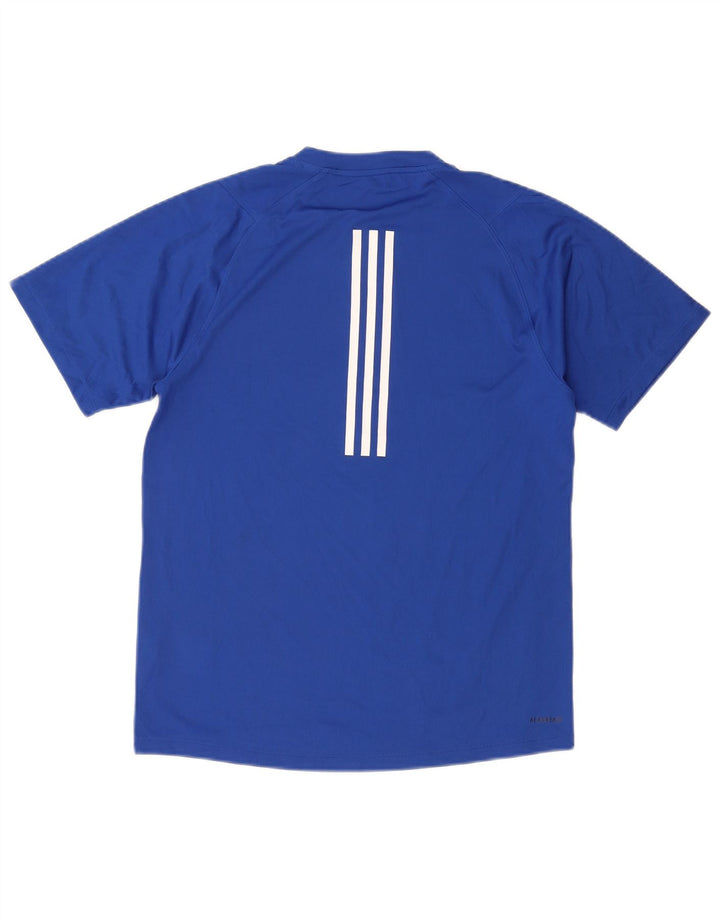 Adidas Herre Primegreen T-Shirt Top Medium Blue Polyester