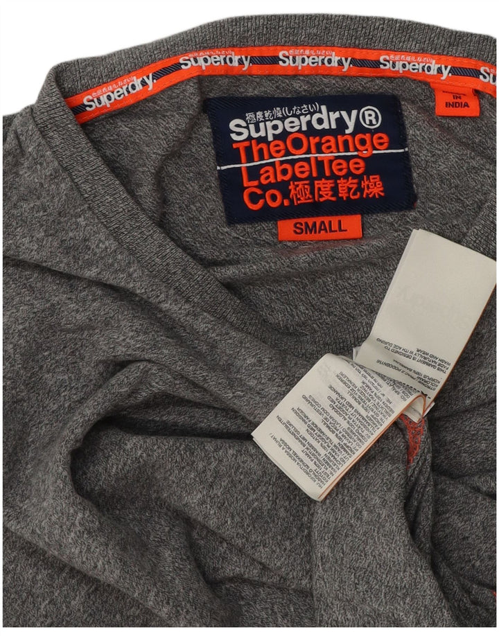 Superdry Herre Top Langærmet Lille Grå Flecked Bomuld