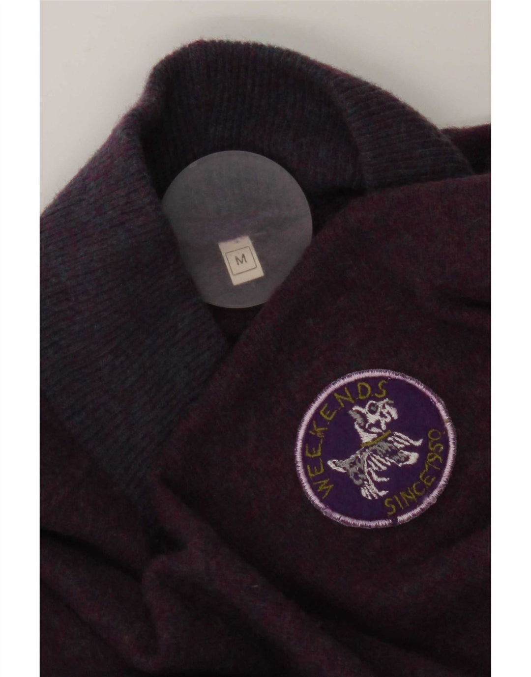 Vintage Dame Oversized Turtle Neck Jumper Sweater UK 14 Medium Purple