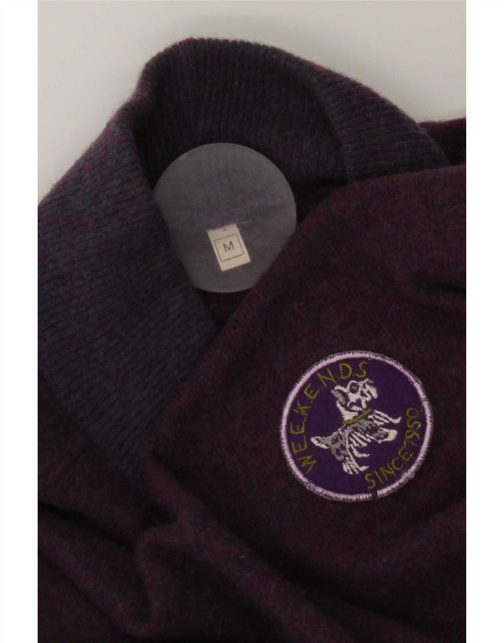 Vintage Dame Oversized Turtle Neck Jumper Sweater UK 14 Medium Purple