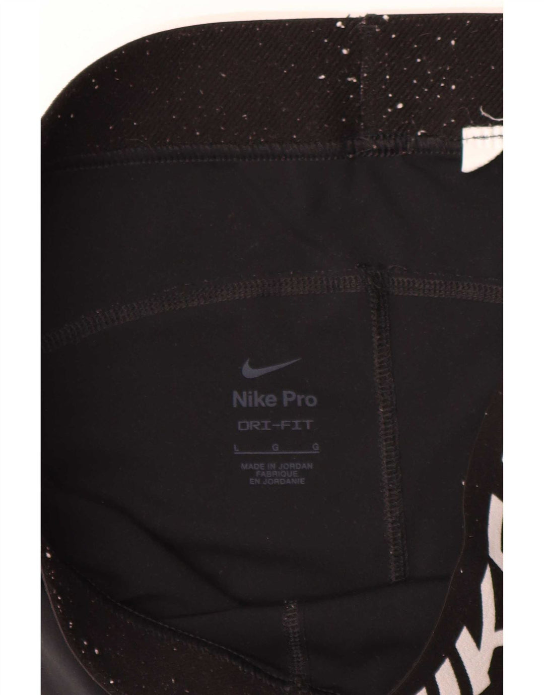 Nike Dame Dri Fit Grafiske Leggings UK 14 Large Sort