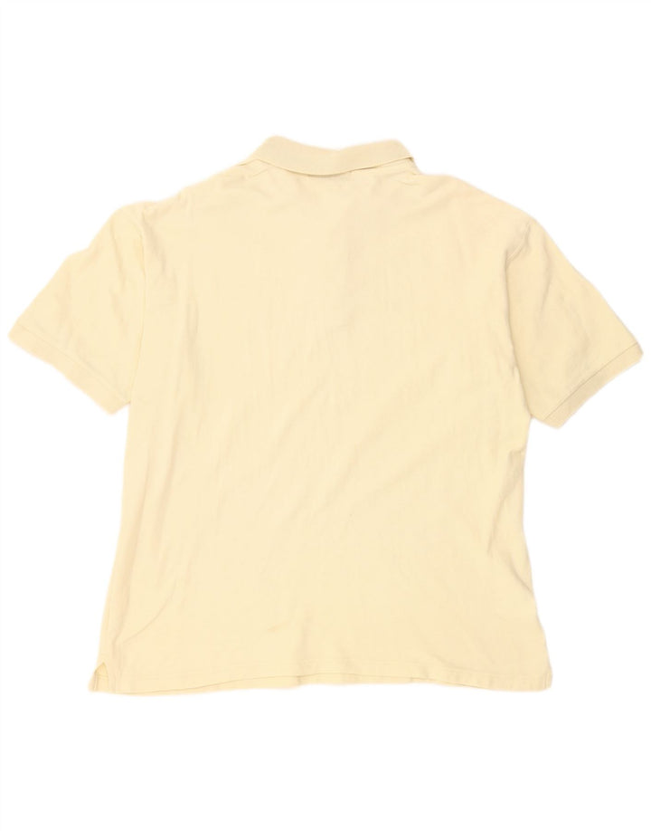 FILA Mens Polo Shirt IT 50 Medium Off White Cotton