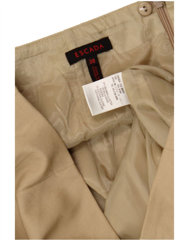 Escada Pencil Nederdel til kvinder EU 38 Medium W28 Beige Bomuld Classic