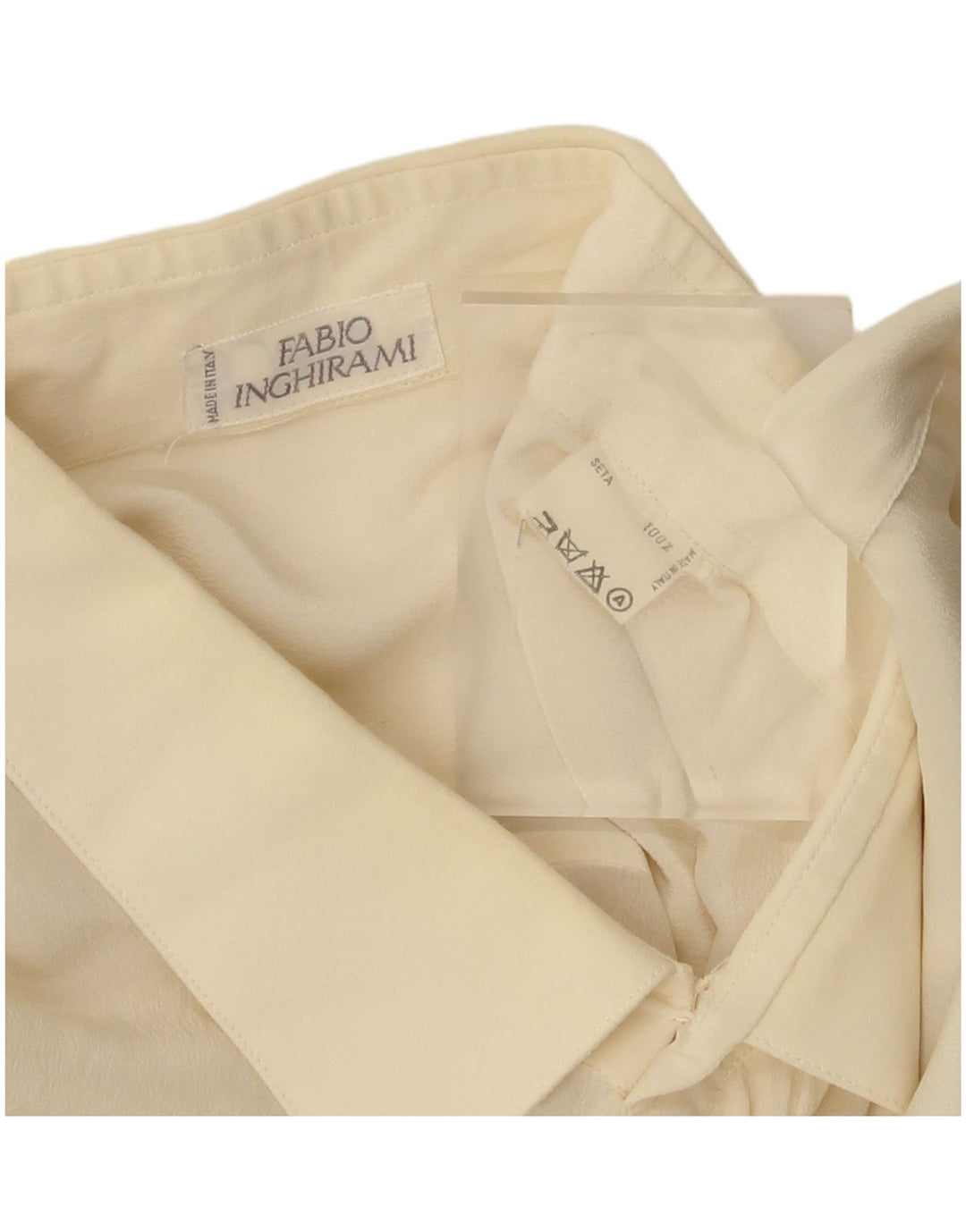 Fabio Inghirami Herreskjorte XL Off White Silke