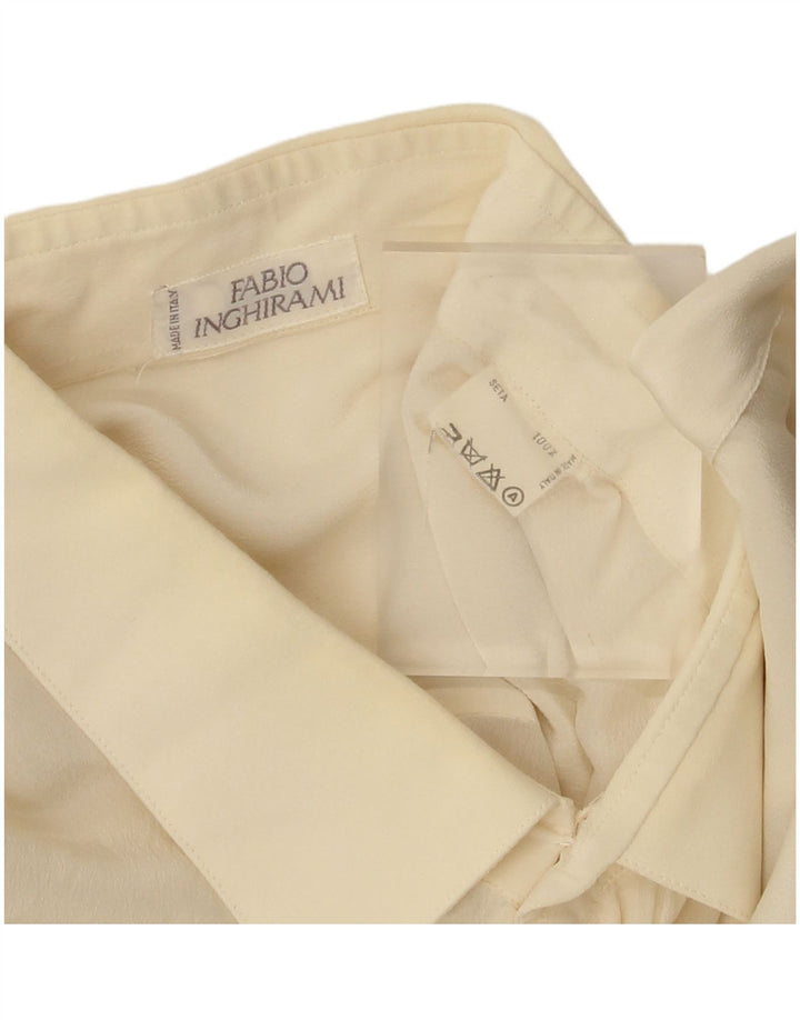 Fabio Inghirami Herreskjorte XL Off White Silke