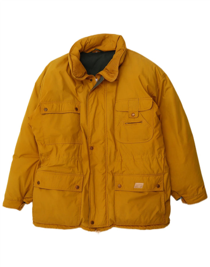 Edelweiss Herre hættepolstret jakke UK 40 Large Yellow Polyester