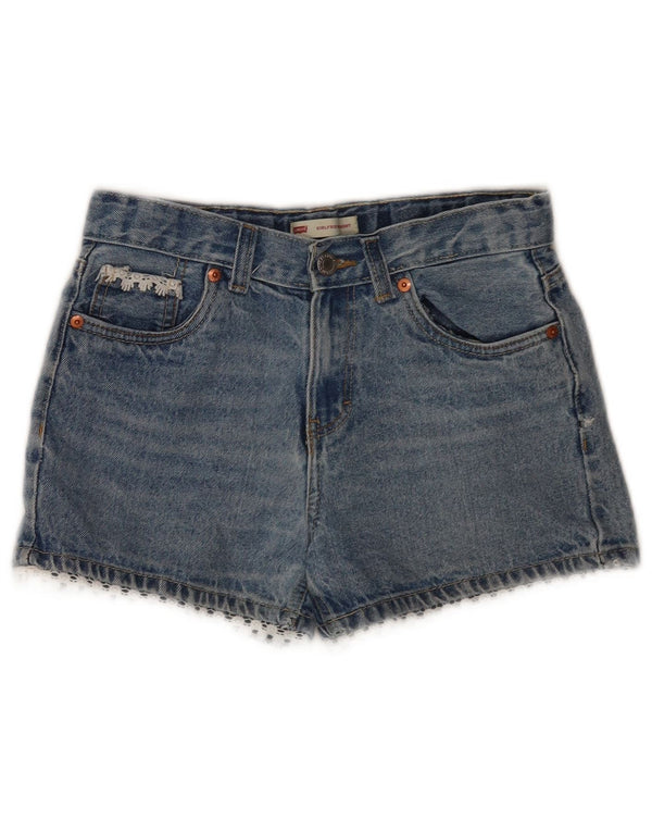 Levi's Girlfriend Denim Shorts 13-14 år W28 Blue Cotton