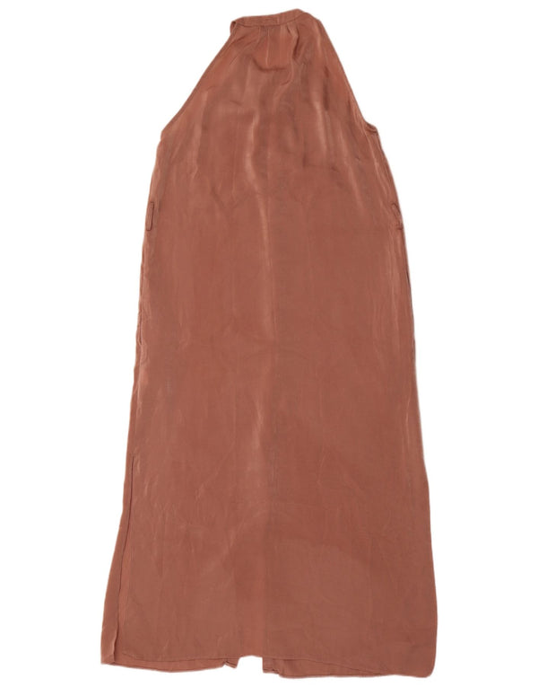 Zara ærmeløs skjortekjole til kvinder UK 6 XS Pink Polyester