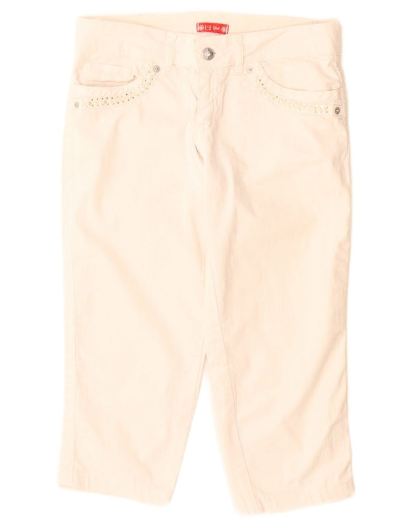 Liu Jo Girls Capri Jeans 13-14 år W26 L19 Off White