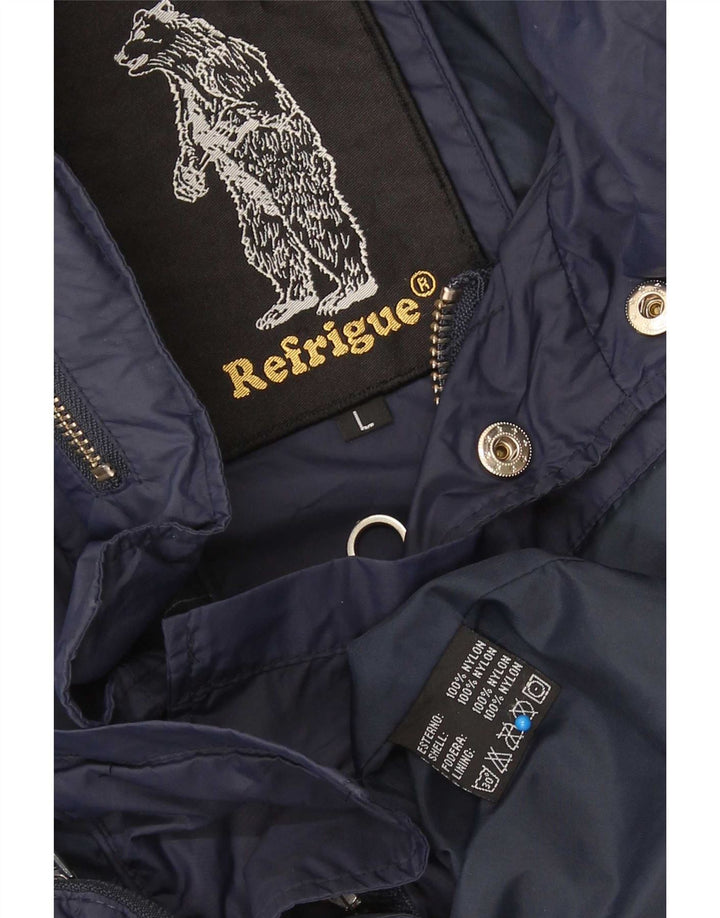 Refrigue Herre Utility Jacket UK 40 Large Navy Blue Nylon