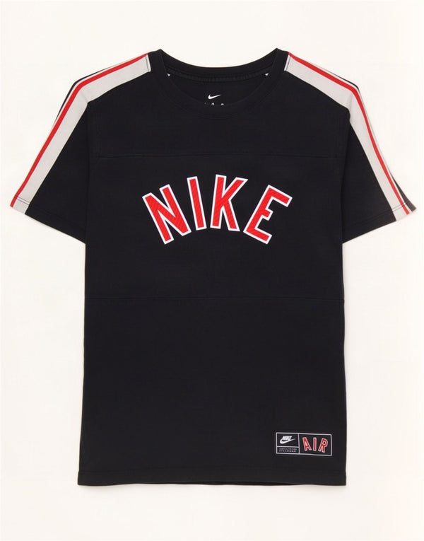Nike drenge grafisk t-shirt top 12-13 år stor sort colourblock bomuld
