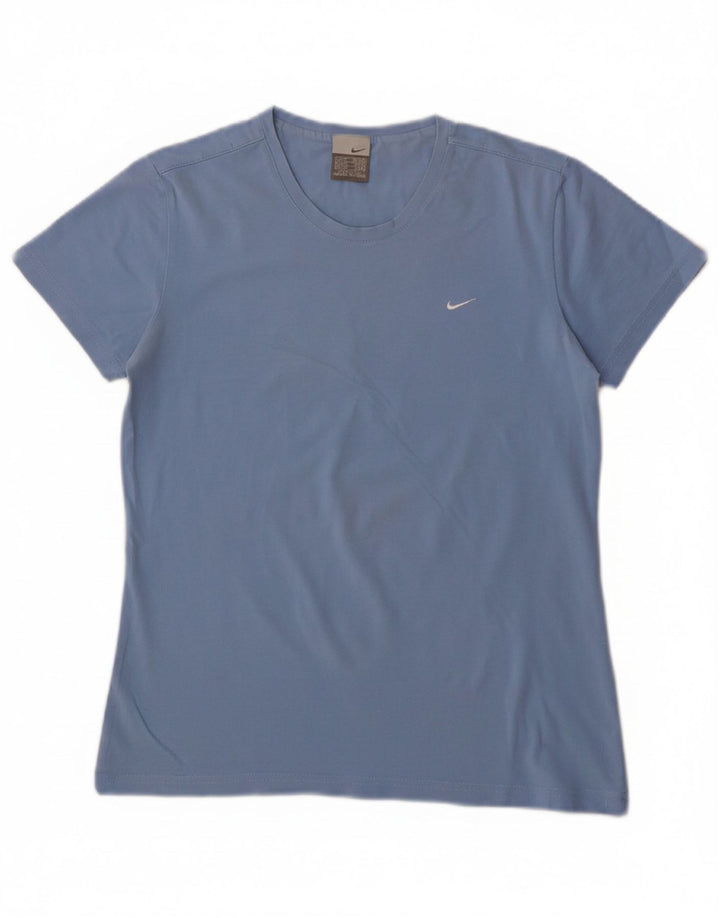 NIKE Womens T-Shirt Top UK 10/12 Medium Blue
