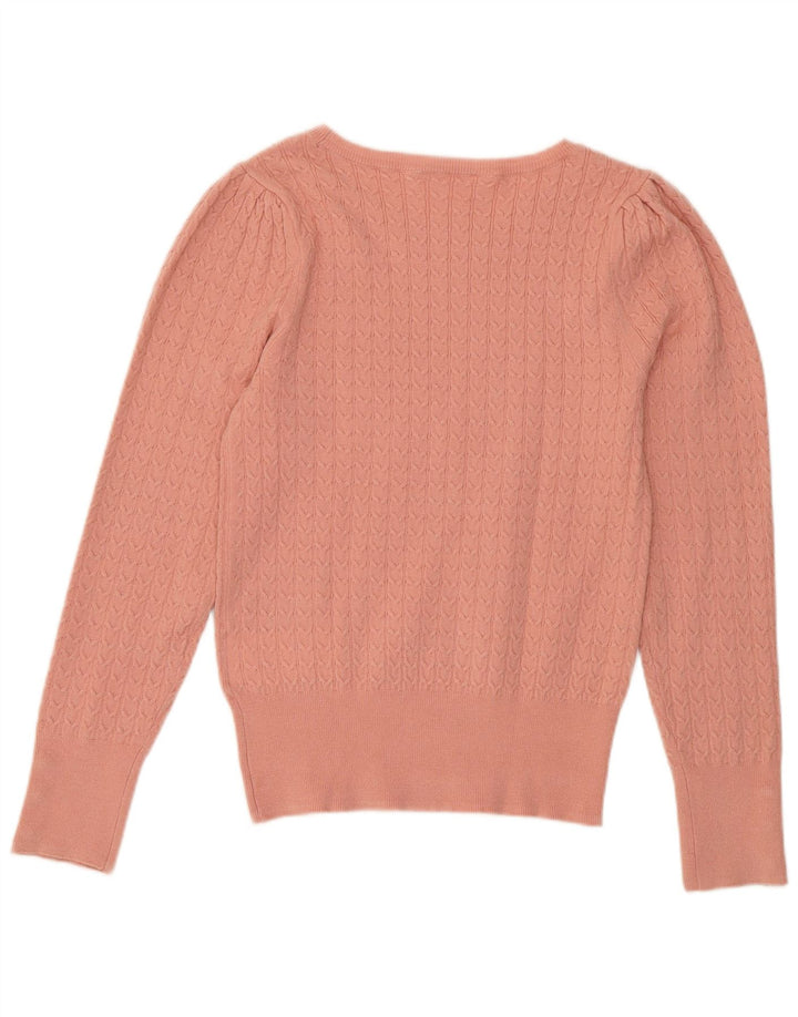Naf Dame Boat Neck Jumper Sweater UK 12 Medium Pink Viscose