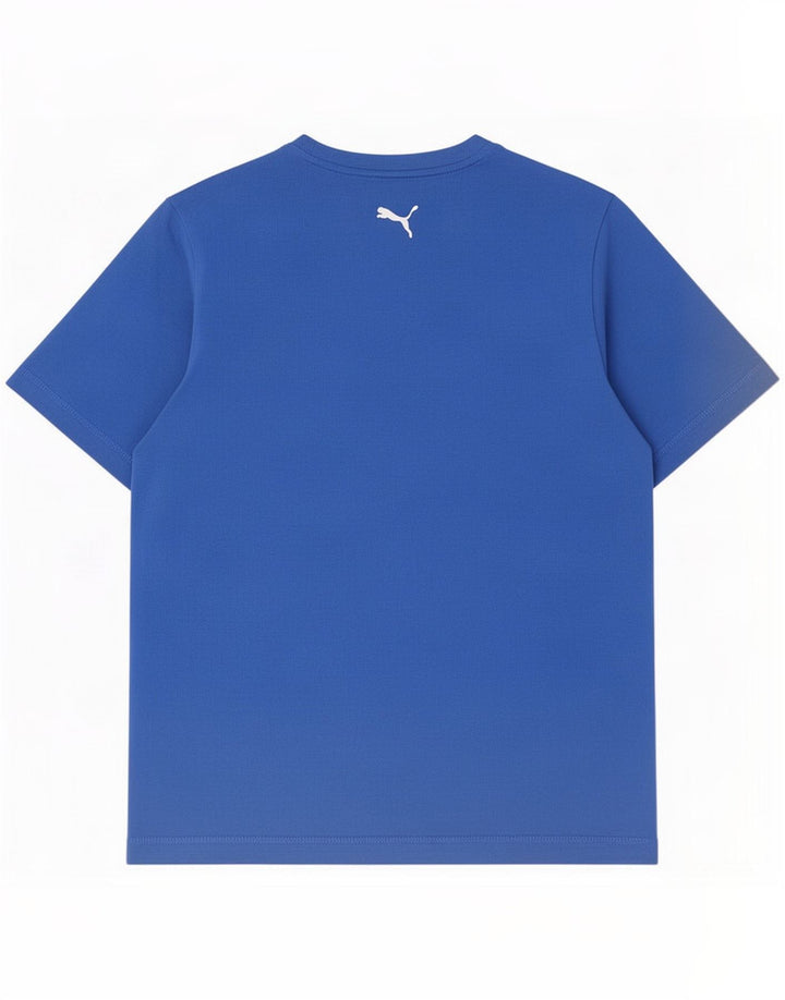 Puma Herre grafisk T-shirt Top Medium Blå Bomuld