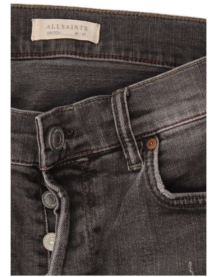 All Saints Herre Denim Shorts W30 Medium Grå