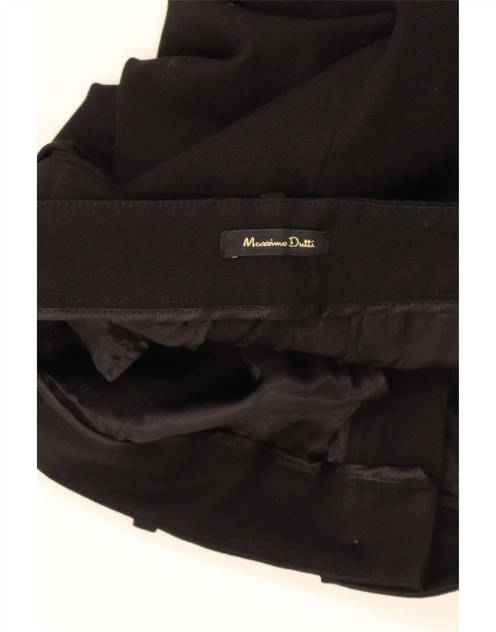 Massimo Dutti Dame Straight Cropped Trousers EU 40 Medium W30 L24 Sort