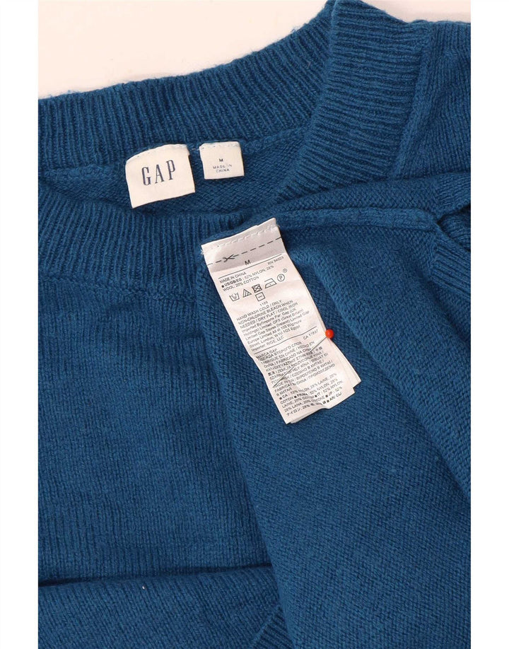 Gap Womens Boat Neck Jumper Sweater UK 14 Medium Blue Nylon