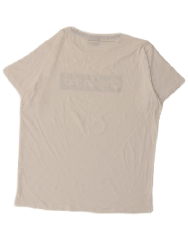 Lotto Dame Grafisk T-Shirt Top UK 18 XL Hvid Bomuld