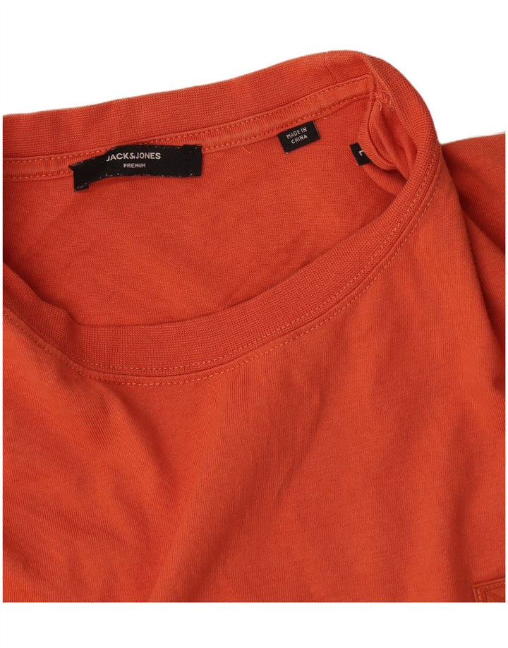 Jack & Jones Herre T-Shirt Top Stor Orange Bomuld