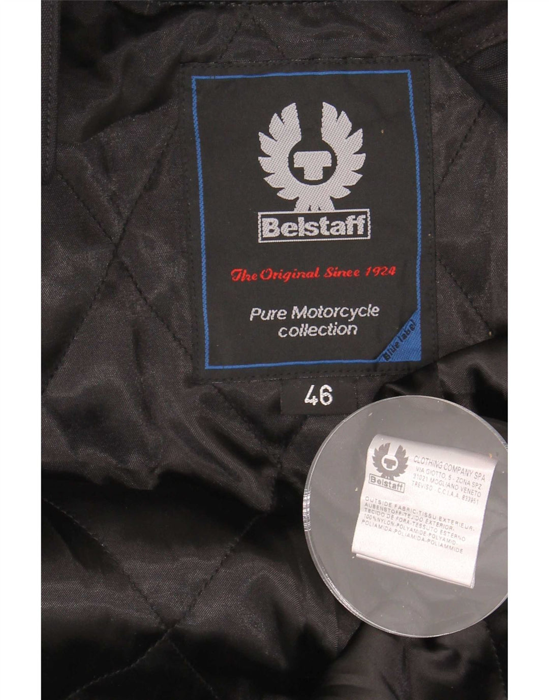 Belstaff Racerjakke til kvinder IT 46 Stor sort nylon