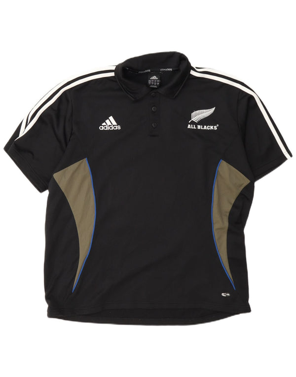 Adidas Herre Clima 365 Polo Shirt UK 44/46 Large Black Colourblock Polyester