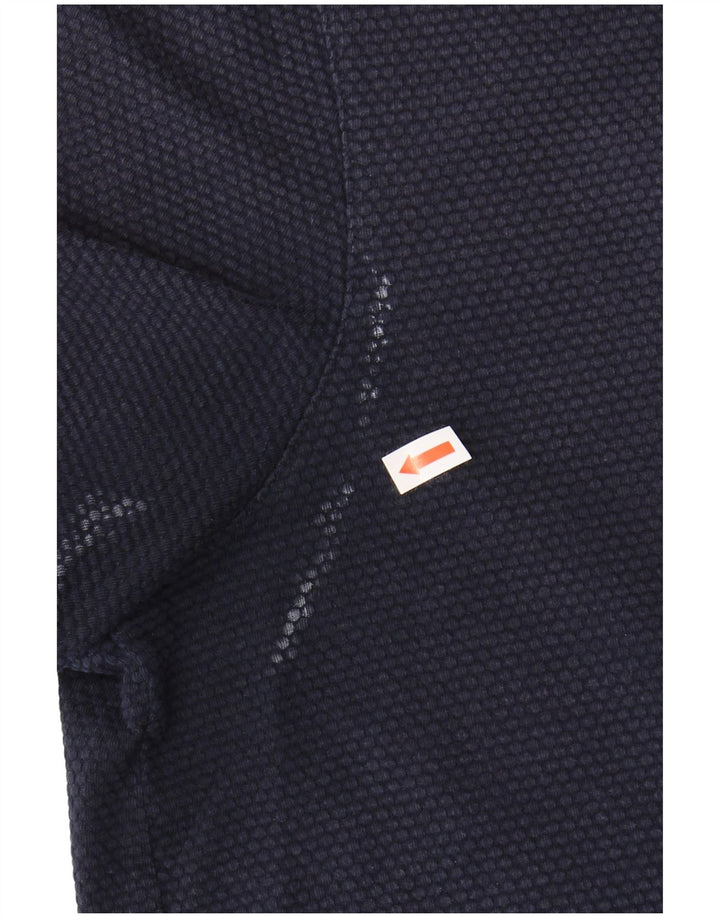 TED BAKER Mens Polo Shirt Size 3 Medium Navy Blue Cotton