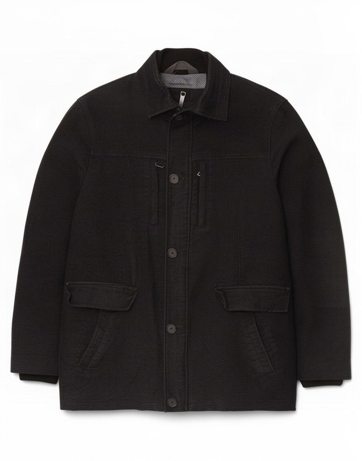 Marks & Spencer Herre Utility Jacket UK 46 3XL Sort Bomuld