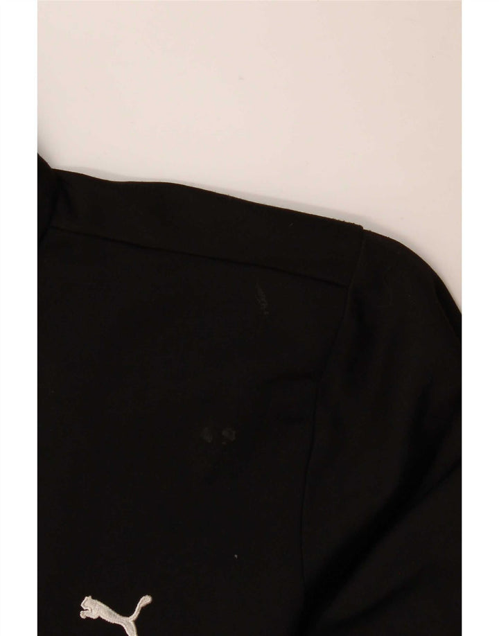 Puma træningsdragt topjakke til kvinder UK 14 Large Black Colourblock Polyester
