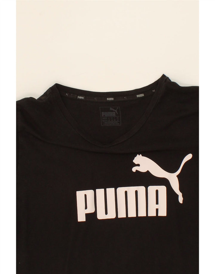 PUMA Womens Graphic T-Shirt Top UK 20 2XL Black Vintage Puma and Second-Hand Puma from Messina Hembry 