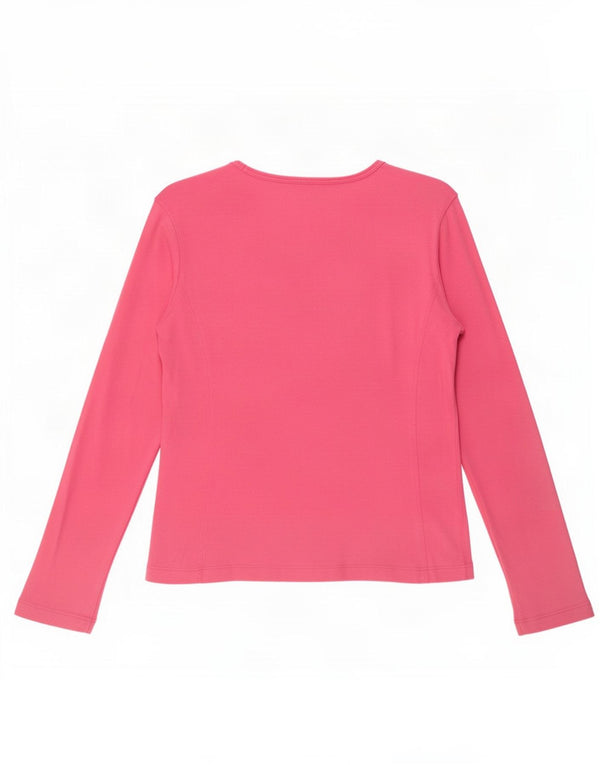 Champion Womens Crop Top Langærmet UK 12 Medium Pink Bomuld