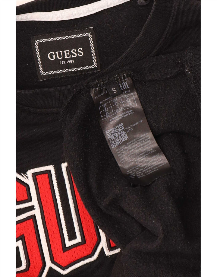 Guess Herre Grafisk Sweatshirt Jumper UK 34 Lille sort bomuld