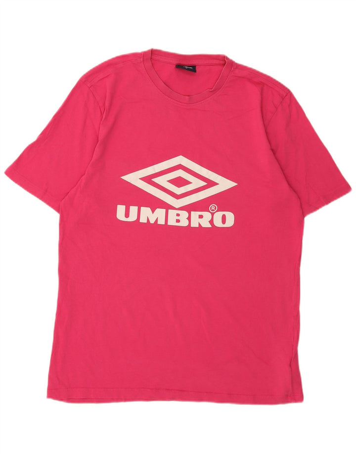 Umbro Herre Grafisk T-Shirt Top Stor Pink Bomuld