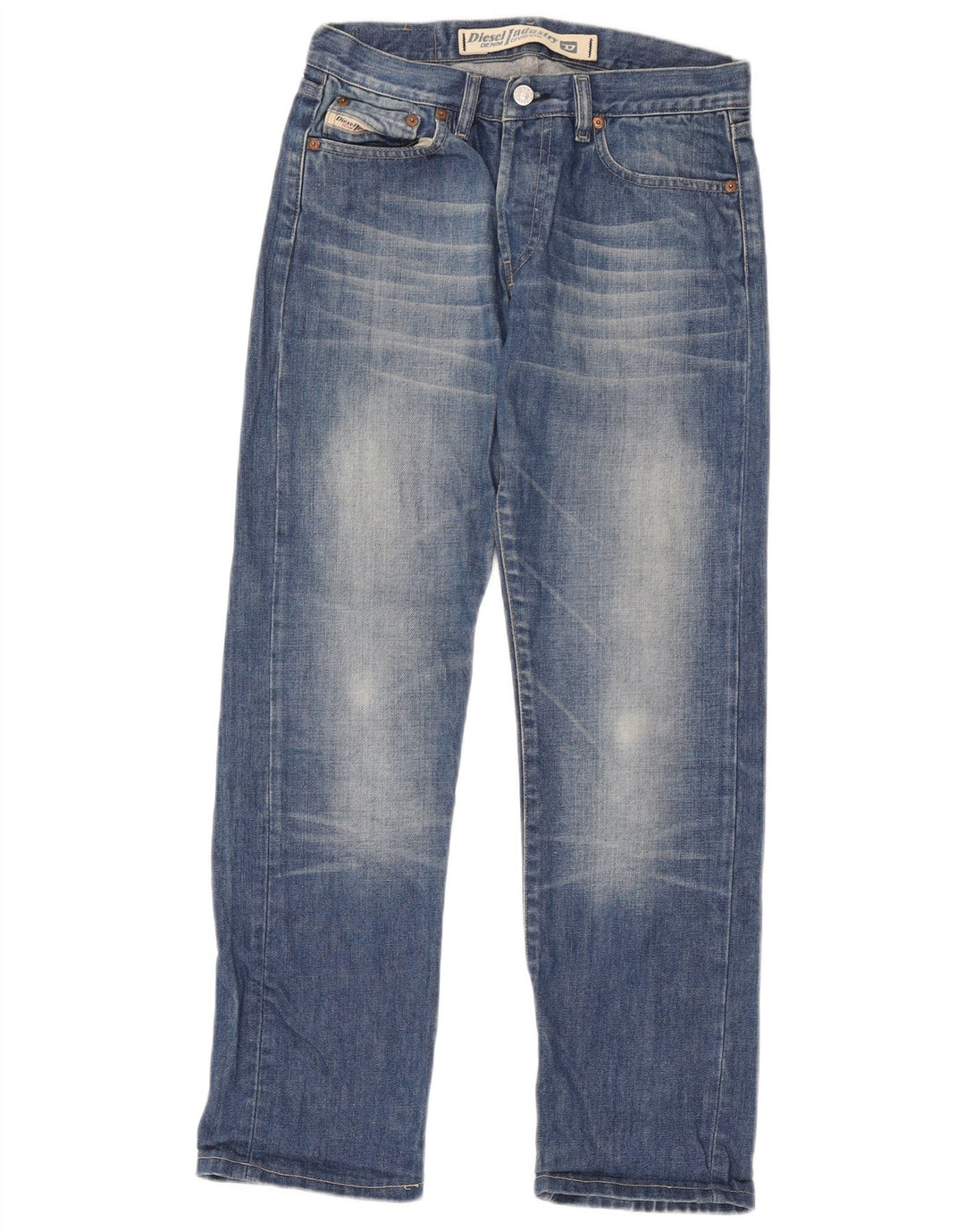Diesel Dame Straight Jeans W28 L28 Blå Bomuld