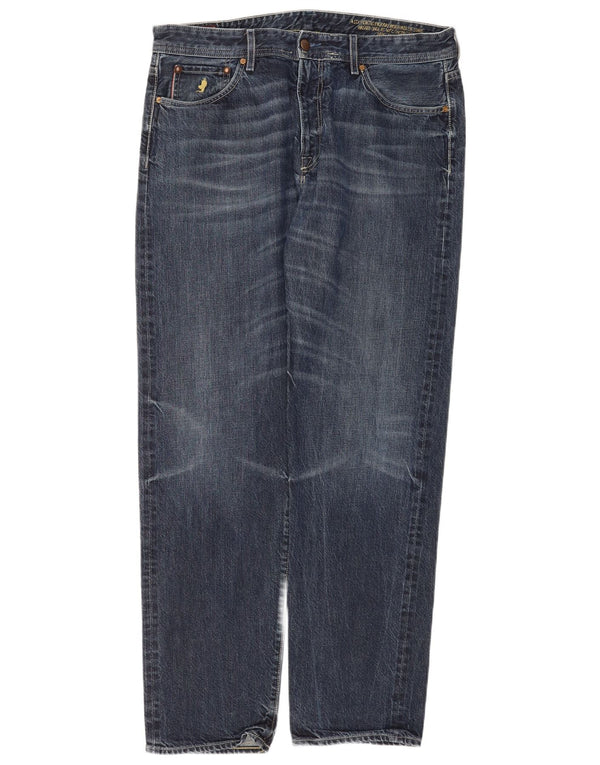 Marlboro Classics Straight Jeans til mænd W36 L34 Blå Bomuld