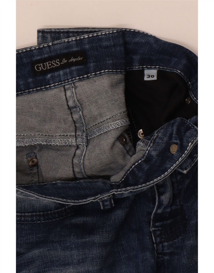Guess Dame Nicole Straight Jeans W30 L30 Marineblå