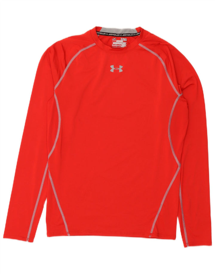 Under Armour Herre Heat Gear Grafisk Top Langærmet XL Rød Polyester